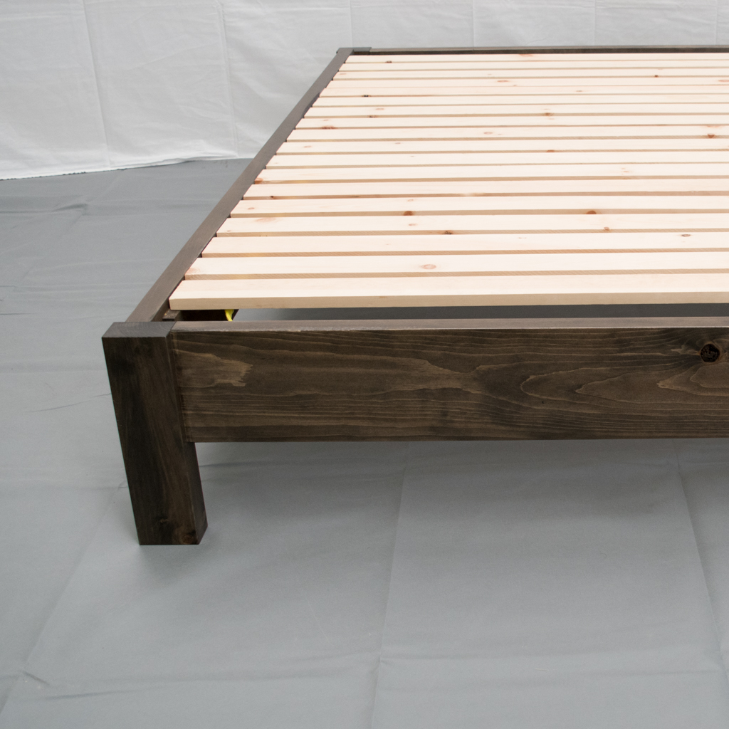 Rustic Farmhouse Platform Bed Handcrafted, Solid Wood