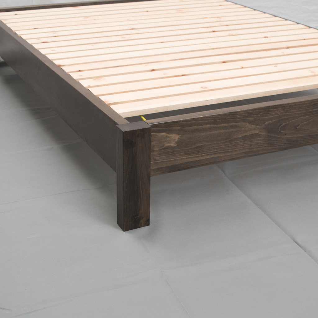 Rustic Farmhouse Platform Bed Handcrafted, Solid Wood