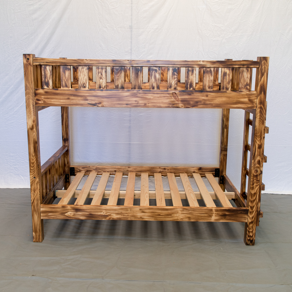 Rustic Farmhouse Bunk Bed Handcrafted, Solid Wood