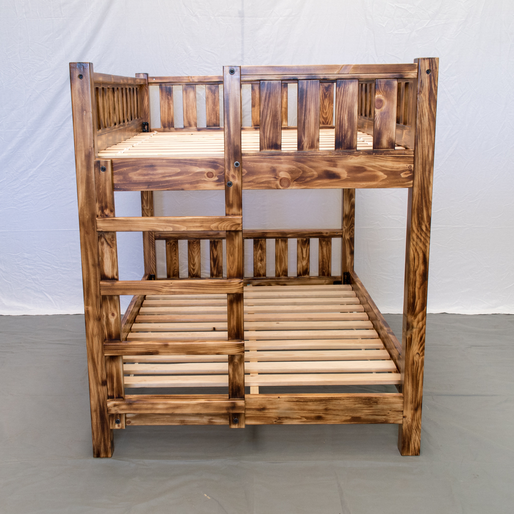 Rustic Farmhouse Solid Wood Bunk Beds Handcrafted, Solid Wood