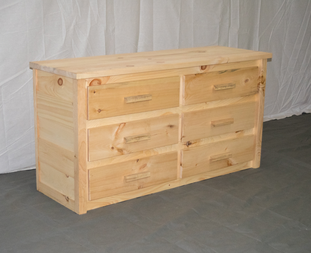 Rustic Farmhouse 6 Drawer Dresser Handcrafted, Solid Wood