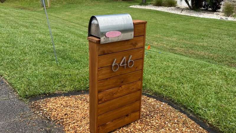 Classic Teak Mailbox Stand