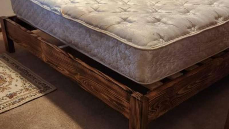 Torched Platform Bed