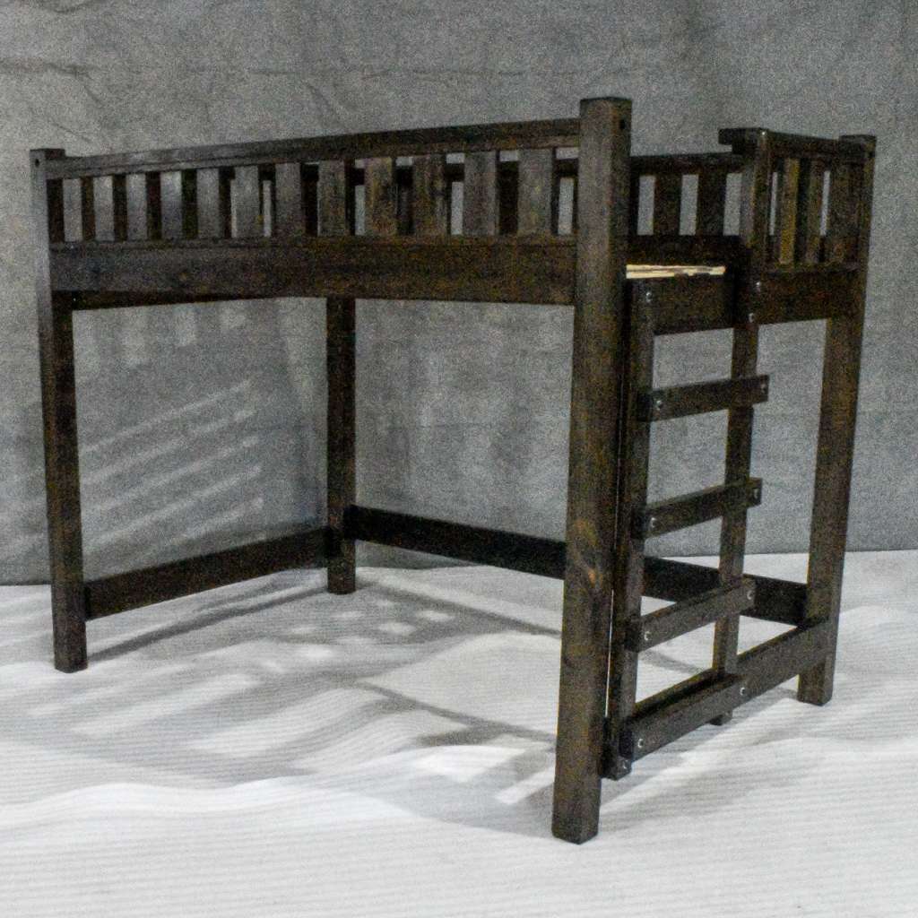 Rustic Farmhouse Loft Bed Handcrafted, Solid Wood