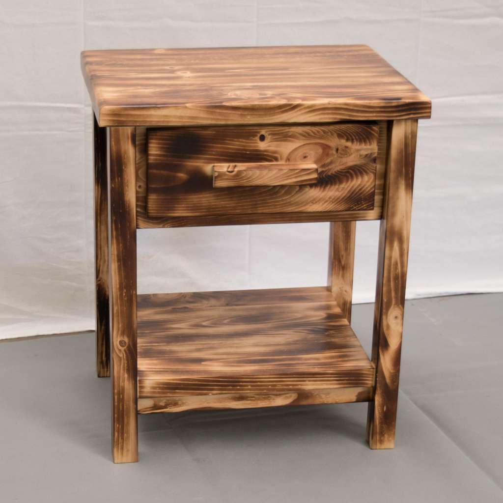 Torched Farmhouse Nightstand